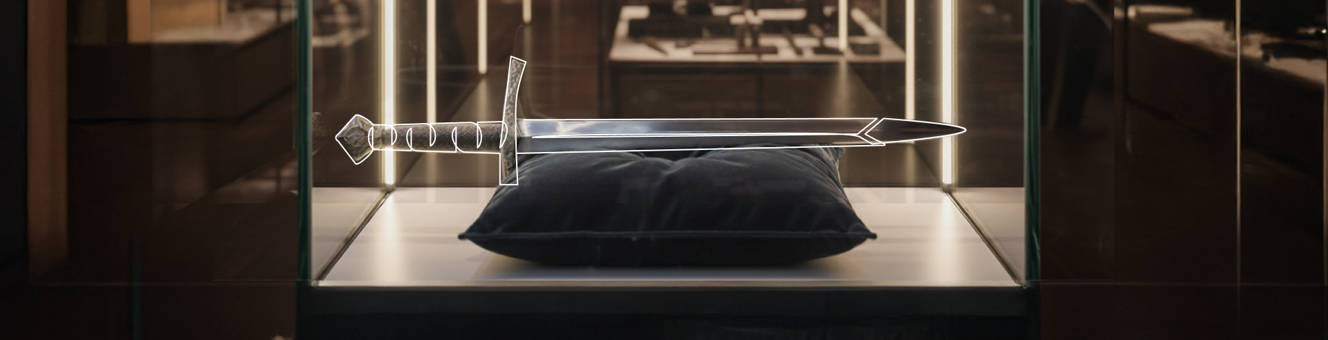 Casa de ferreiro, espada na vitrine